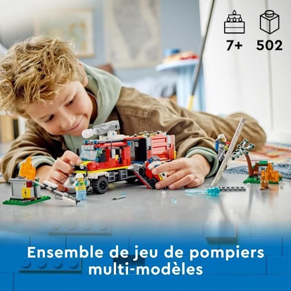 LEGO® City 60374 brandredningsbil, legetøj med moderne droner og minifigurer Flerfärgad
