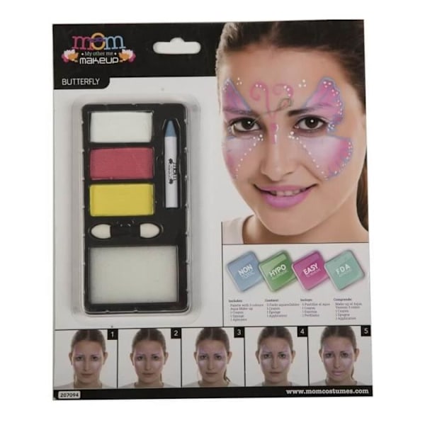 Sommerfugl make-up sæt - Mærke - Model - One size - Multifarvet - Barn - Unisex