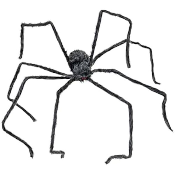 Harmaa hämähäkki - VIVING - Koko 80 x 18 x 8 cm - Pukutarvike - Halloween-sisustus grå