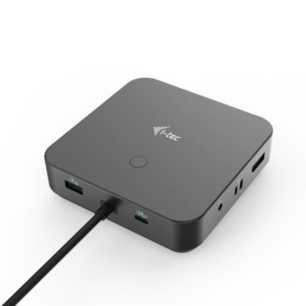 Dobbelt DP-dockingstation med 100W I-Tec USB-C HDMI-strømforsyning - Sort - TU