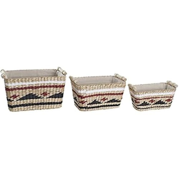 DKD Home Decor Korgset, Standard Vit