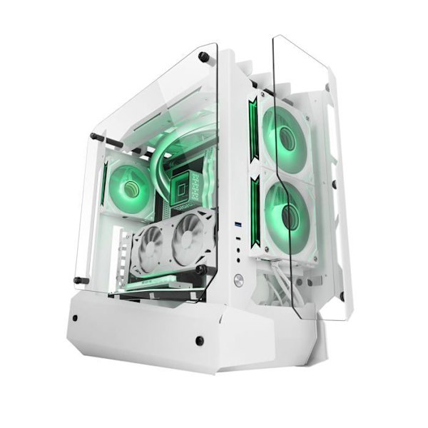 Gaming kabinet ATX - Mars Gaming - MC-EDGE - Open Air - Tempereret glas - USB-C og USB 3.0