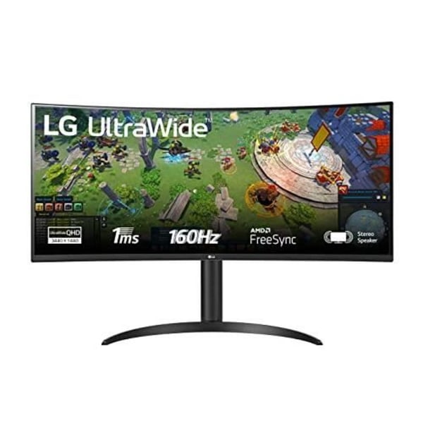 LG 34WP75CP-B Skærm - Sort - 34 tommer - IPS - 2560 x 1440 - 5 ms - HDMI, DisplayPort - AMD FreeSync Sort