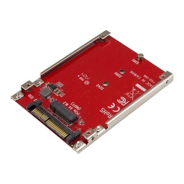StarTech.com M.2-asema U.2: een (SFF-8639) M.2 PCIe NVMe SSD: n isäntäsovitin M.2-liitäntäsovitin M.2 U2-kortti U.2 punainen Punainen