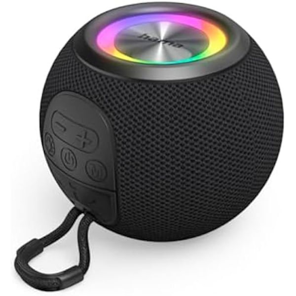 Bluetooth-högtalare - HAMA - Ball Shape-högtalare - 5W - 5 ljuslägen - Svart Svart