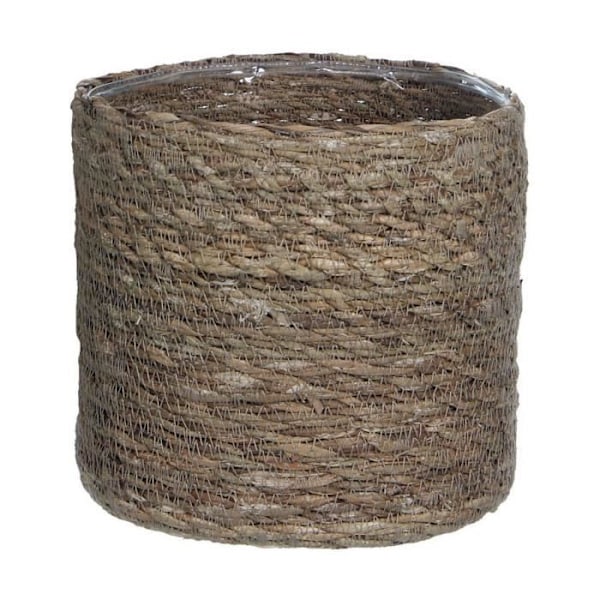 kurv glimmer dekorationer atlantisk brun flet (16 x 16 cm) 16 x 16