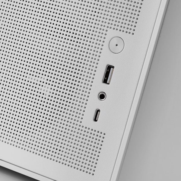 Mars Gaming MC-XPS, Ultra-kompakt MicroATX Gaming Chassi, Härdat Glas + Mesh, FRGB Fläkt 120mm, Vit
