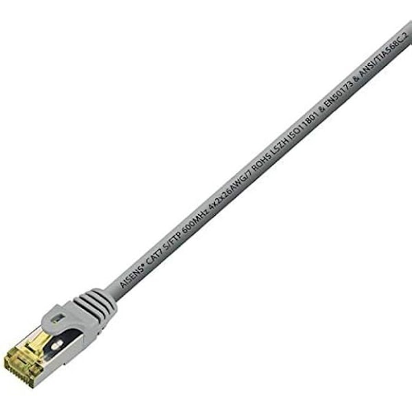 RJ45 Cat.7 600 MHz S/FTP Pimf AWG26 patchkabel - AISENS - A146-0338 - 10 m - Grå