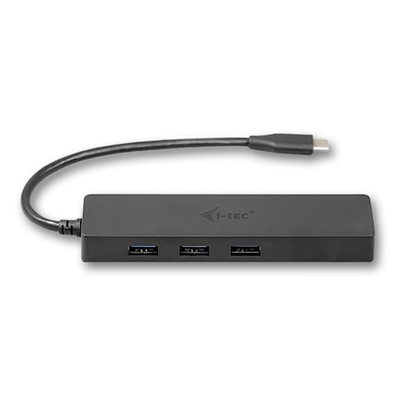 USB-C Hub - I-TEC - SLIM HUB - 3 USB 3.0 Porte - Gigabit Ethernet - Indbygget USB-C 3.1 Kabel