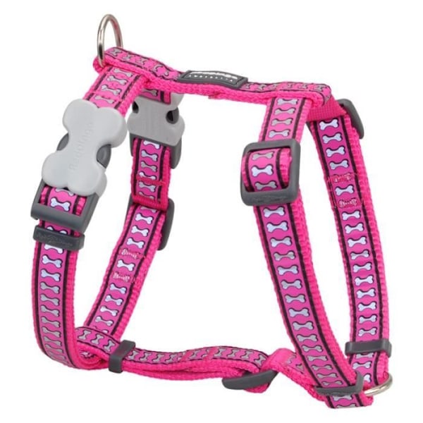 Rød Dingo - Reflekterende hundesele - Fuchsia størrelse M