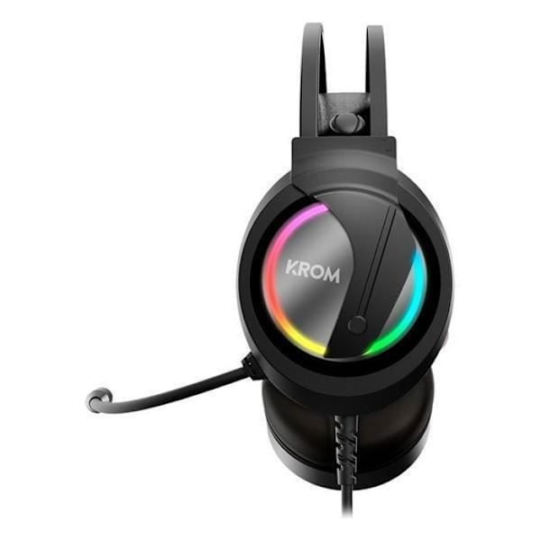 Krom Kappa RGB Gaming Headset med Mikrofon - Sort svart
