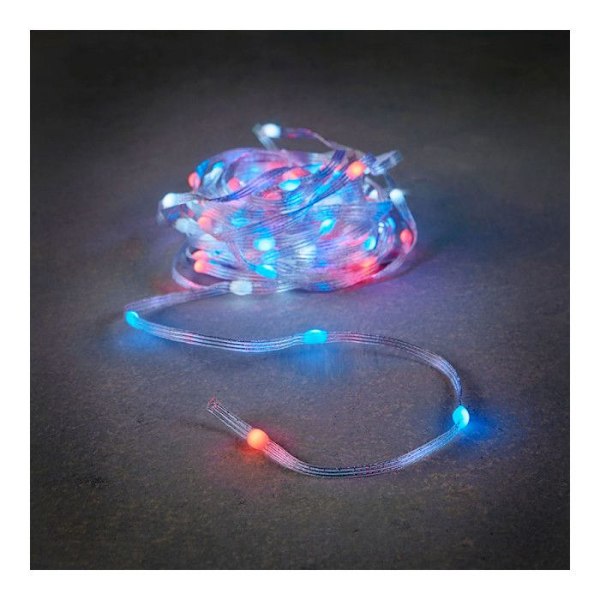 Flerfarvet LED-guirlande - GENERISK - 10m - 100 lysdioder - Fjernbetjening og timer