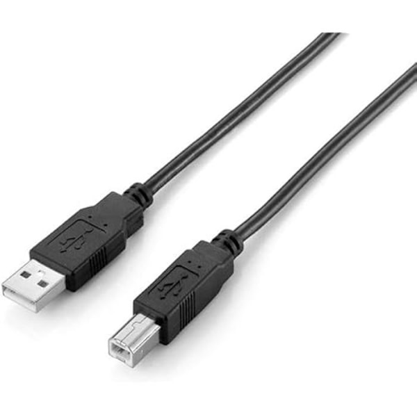 USB 2.0-kabel - EQUIP - 128864 - Type A til Type B - 2 m - Sort - 480 Mbps