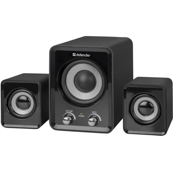 Aktiv højttaler - Defender - 2.0 - 16W - USB - Kablet - Sort