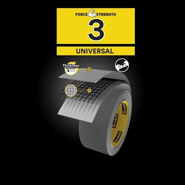 3M universal reparationsklud - grå - 25mx48mm Grå