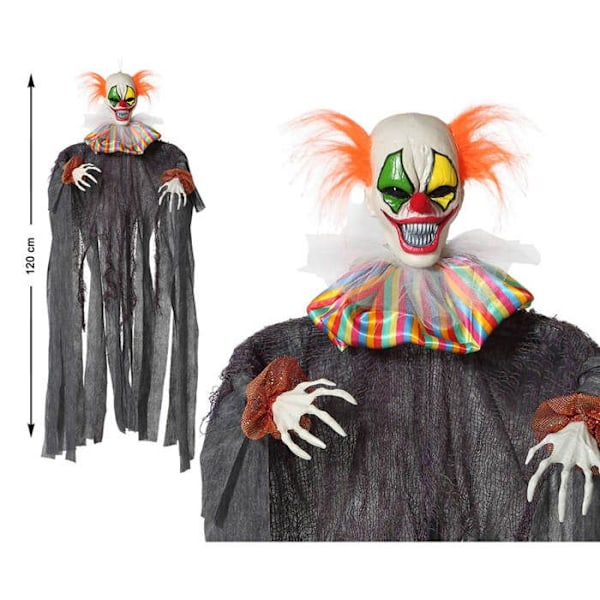 Festdekoration - BigBuy Karneval - Hängande clown - 120 x 70 x 12 cm - Halloween - Blandet