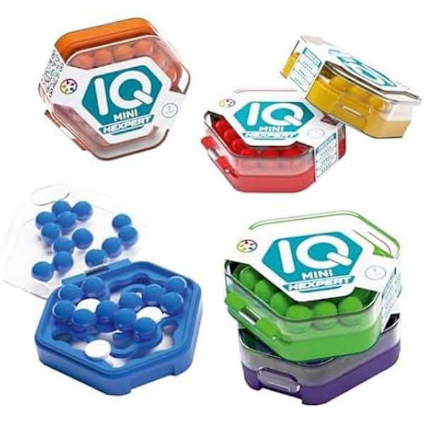 Pussel- och strategispel - SMARTGAMES - IQ Mini Hexpert - 1 spelare eller fler - Resespel - 6 år och uppåt