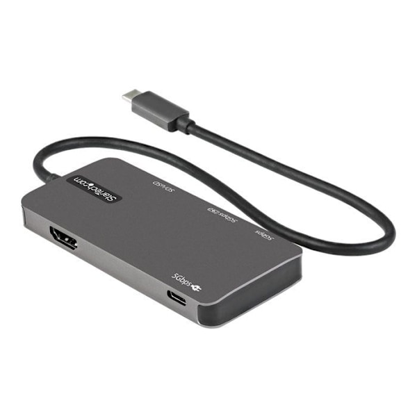 "Vierastelakka - STARTECH - Monisatelliitti USB-C - HDMI 4K - Teho 100W - USB 3.0 Hub"
