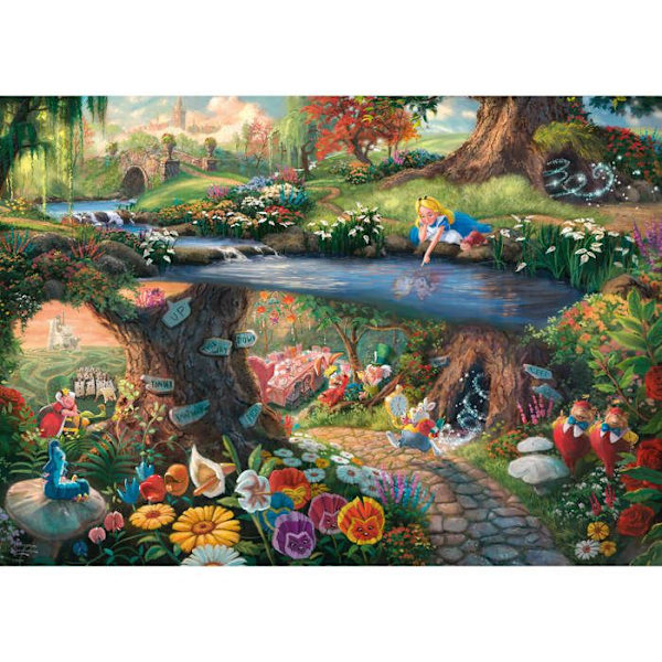 1000 palan pelipuzzle: Liisa Ihmemaassa, Disney, Thomas Kinkade
