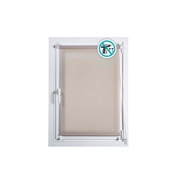 Clip & Fix Rullegardiner 150x180cm - GENERISK - Piedra Stor Planet - Hvid Vit