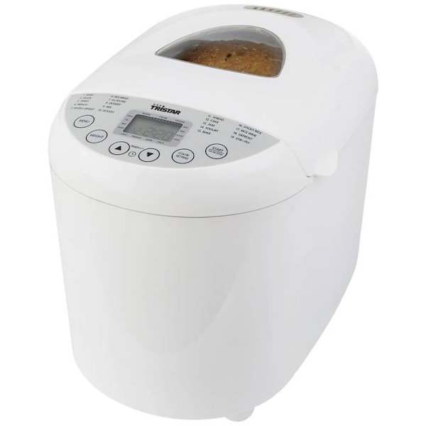 Brødmaskine - TRISTAR - BM-4586 - Kapacitet 1000 gr - 19 programmer - Glutenfri funktion