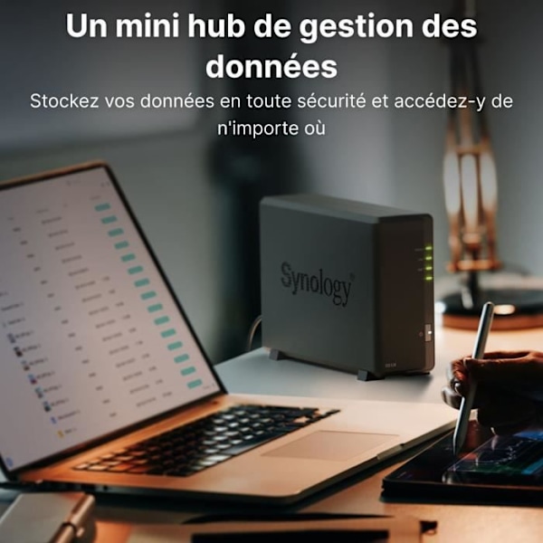 NAS-server - SYNOLOGY - DS124 - 1 fack - Gigabit Ethernet - 1 GB RAM