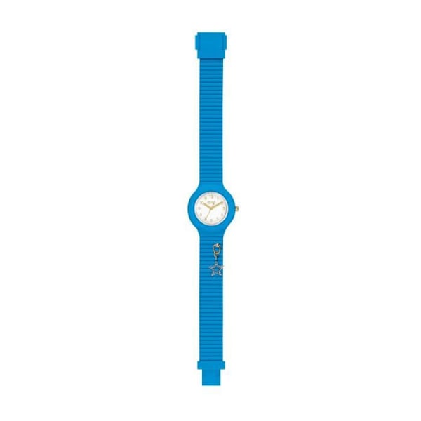 Montre - HIP HOP - SKY BLU Dans Lyset - 32mm - Silikone - Vandtæthed 5 ATM Blå, Hvid, Turkis