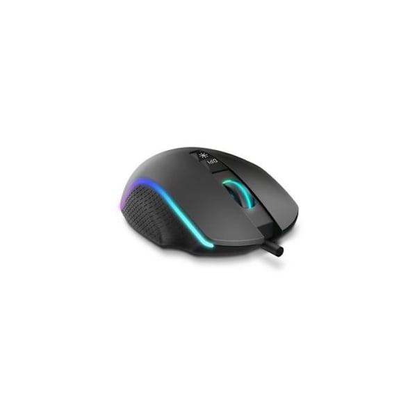 Gamingmus med LED Krom Keos 6400 dpi RGB Sort Sort