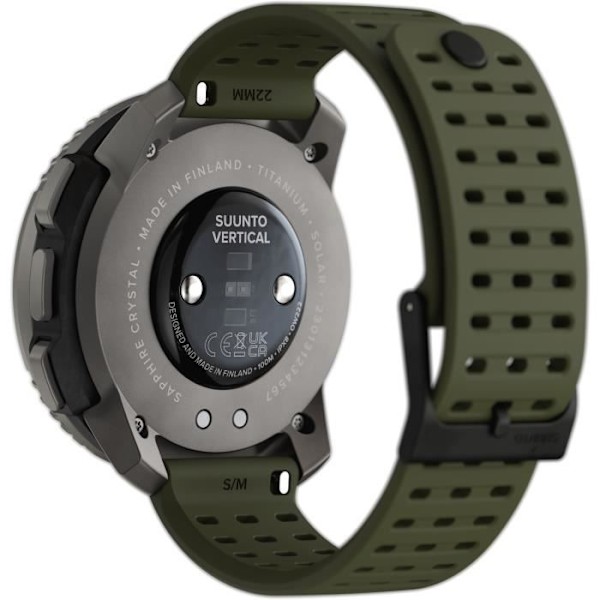 GPS-urheilukello - KORKEUSMITTARI - SUUNTO - PYSTY TITANIUM SOLAR FOREST Näytön halkaisija 49 mm svart och grönt