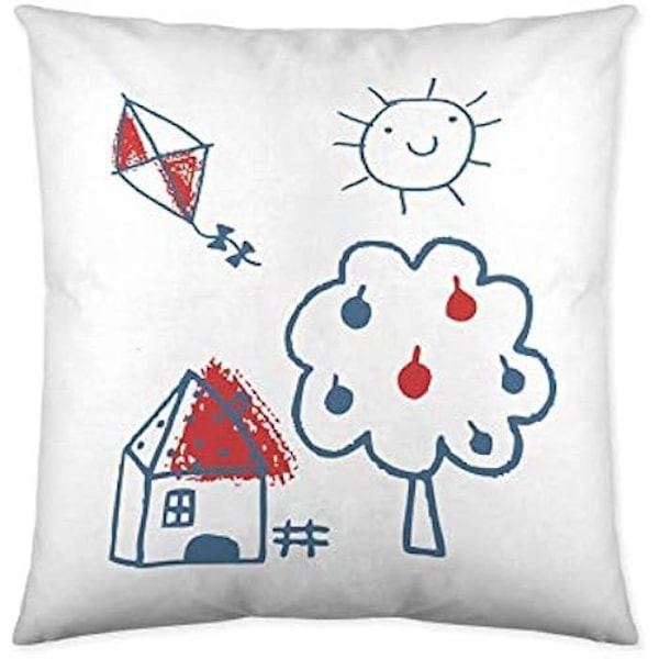 Kuddfodral - COOL KIDS - Daddy Bear - 50 x 50 cm - Flerfärgad - Barnstil Flerfärgad