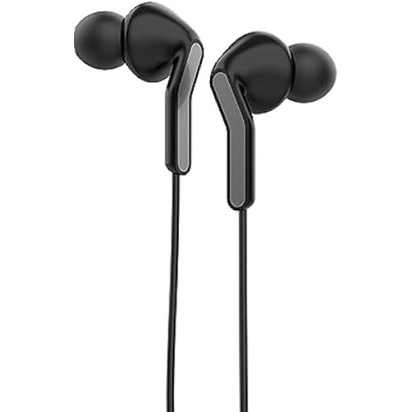 Stereo headphones - MUVIT - E57 - 3.5mm - Farve Sort - Lyd af høj kvalitet Svart