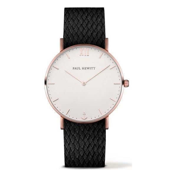 Kello - Paul Hewitt - PH-SA-R-ST-W-21M - Ø 39 mm - Musta/Vaaleanpunainen - Nailonihihna Svart, Rosa