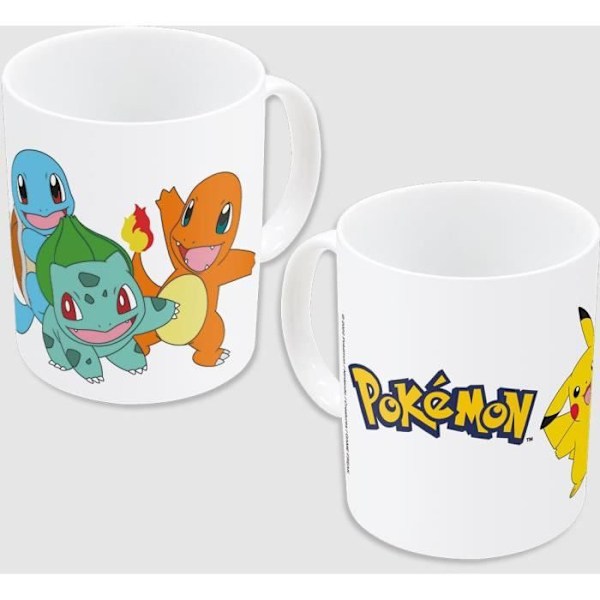 Mugg - Pokémon - Vänner - 325ML - Porslin - Diskmaskinssäker Vit