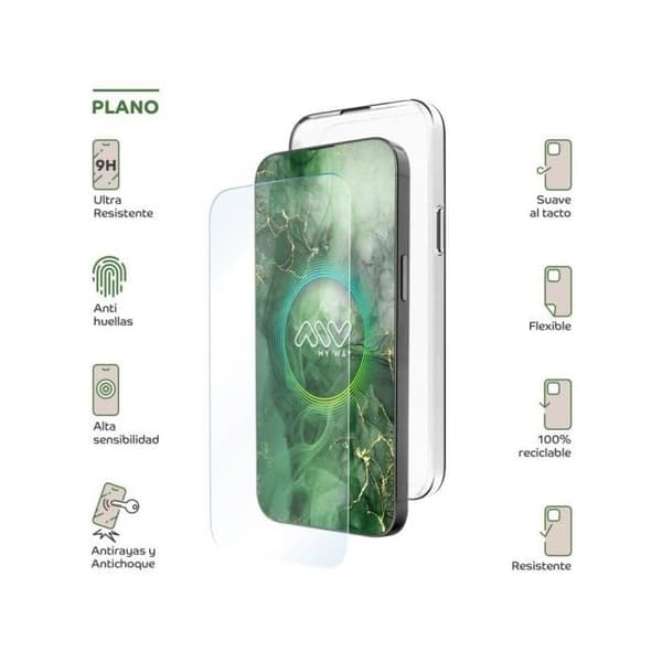Myway Funda Compatible Con Apple Iphone 16 Pro + Protector Pantalla Vidrio Templado Plano