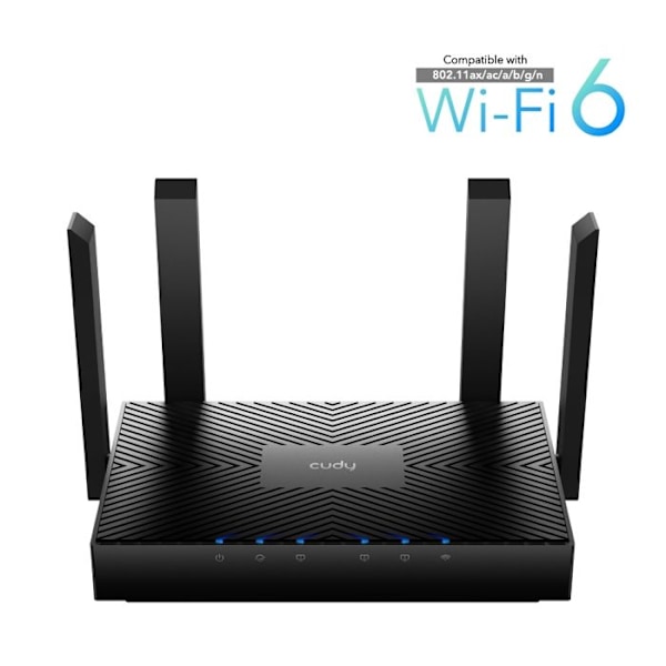 Cudy Wr3000 Ax3000 Dual Band 6 Mesh Wifi Gigabit Router musta
