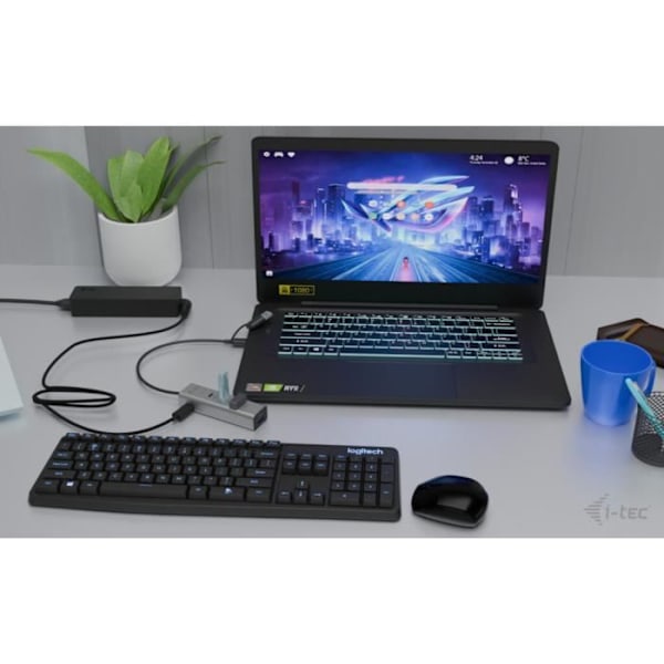 USB-hubb - i-tec - Universell - 4 portar - Power Delivery 85W - Metall Silver