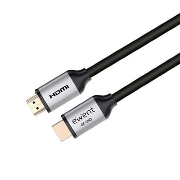 Ewent EC1346 HDMI-kabel - 1,8m - Sort - 3D-kompatibilitet - Audio returkanal
