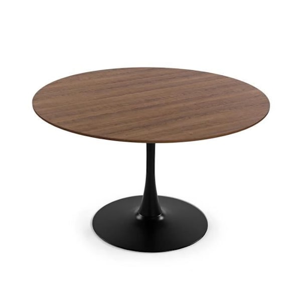 Spisebord - Versa - 73 x 120 x 120 cm - MDF-træ - Metal - 6 pladser kastanj