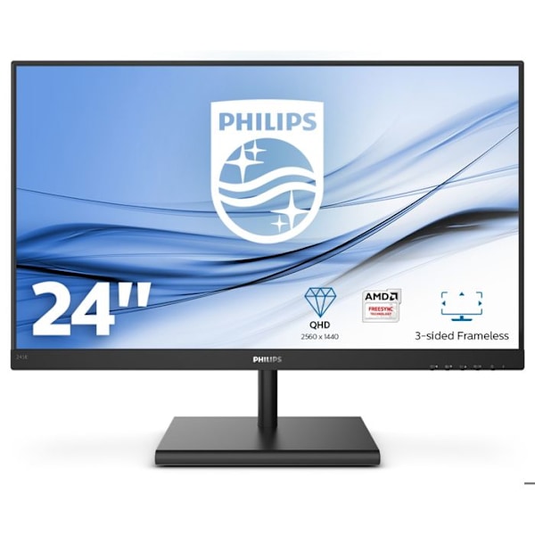 philips e line 245e1s-00 blackScreen Den 24" (61 cm) E-line monitor viser et enestående billede, mens dens elegante design