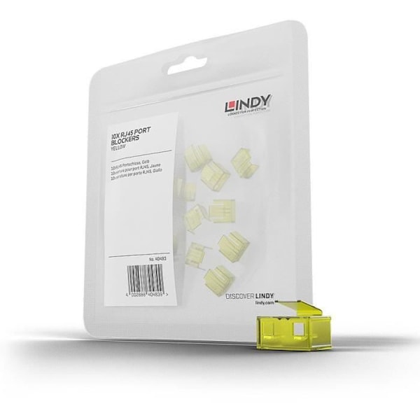 LINDY Jatkosarja RJ45 lukkoja varten (20 kpl) - Keltainen