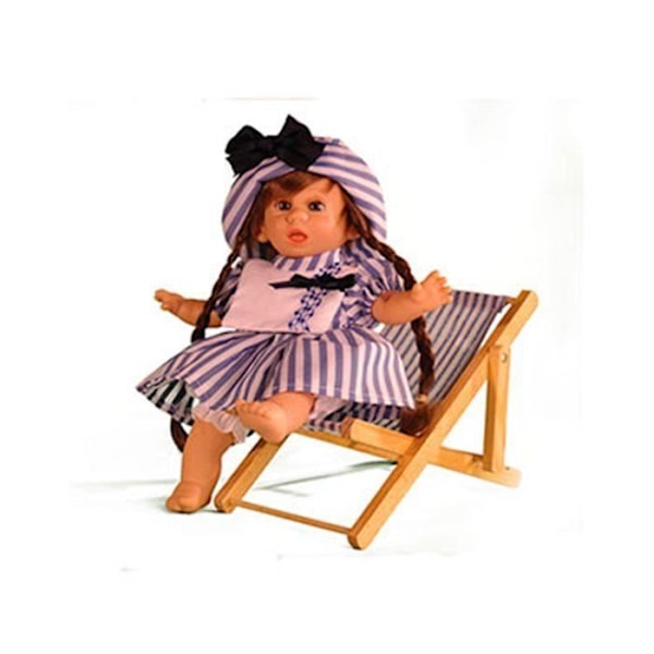 Retro Merinukke - Gestito - 30cm - Hiukset ja ripset - Retro mekot