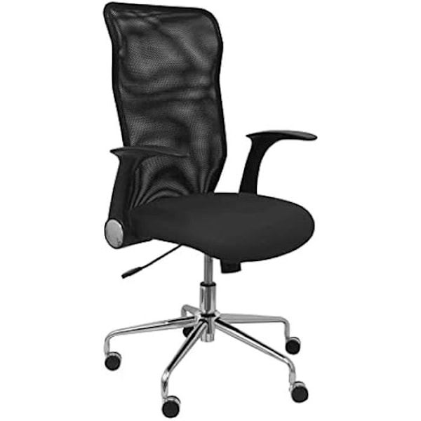 Ergonomisk stol - PIQUERAS Y CRESPO - Sort - Mesh ryglæn - Justerbare armlæn - 1 pers. Svart