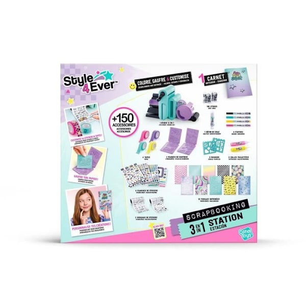 Canal Toys Scrapbooking Studio 3 i 1 Style 4 Ever - Tilpas notesbøger og dekoration Flerfärgad