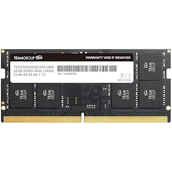 RAM-hukommelsesmodul DDR5 - TEAMGROUP - TED532G5600C46A-S01 - 32 GB - 5600 MHz - CL46 non ECC
