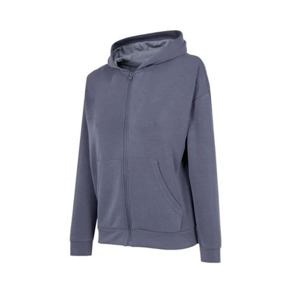 Dame sweatshirt 4F BLD041 Grå - Lange ærmer - Hætte krave Grå S