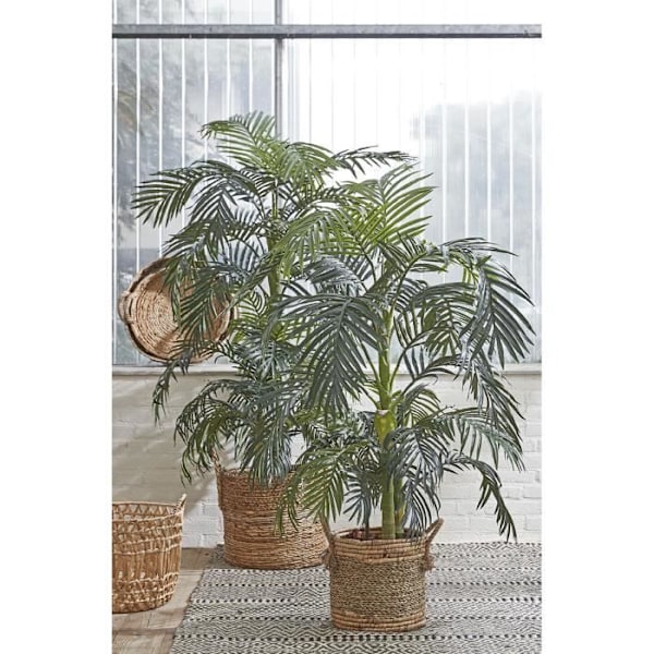 Glimmerdekorationer Areca Palm Konstgjorda växter - H130 x Ø140 cm Grön