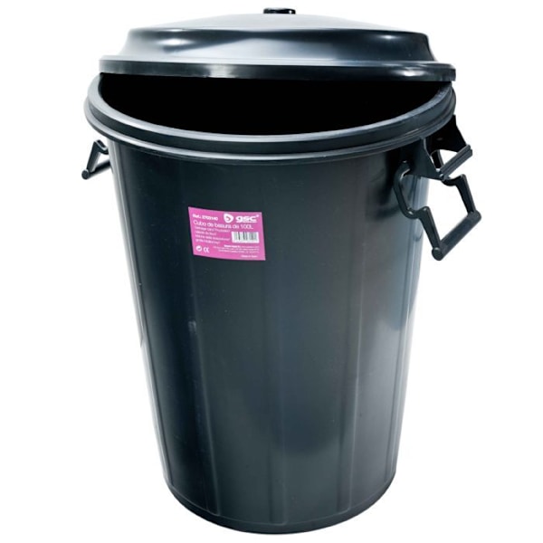 Plast gadespand med låg 100 liter Svart