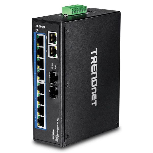 Ethernet-switch - TRENDNET - TI-G102 - 10 portar - Modulär - IP30 Stöttålig