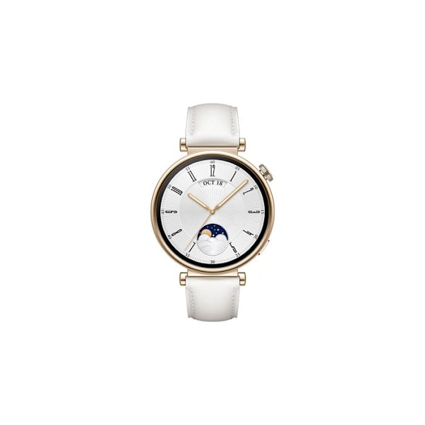 Älykello - HUAWEI - Watch GT 4 - 41 mm - Valkoinen nahkaremmi - Kestävyys 5 ATM