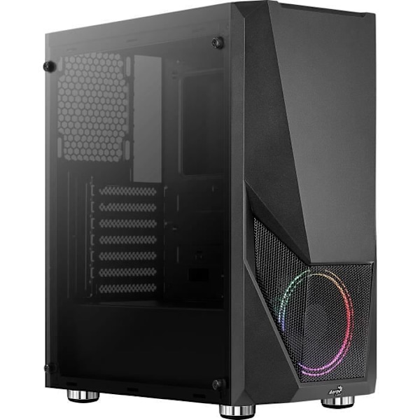 AEROCOOL PC-kotelo Zauron Saturn - FRGB V1 - Musta - Karkaistu lasi - ATX-muoto (ACCM-PV23013.11)